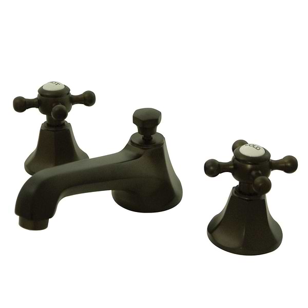 Rockleigh Oil Rubbed Bronze 8" Widespread Bathroom Faucet With Pop Up Standard Drain