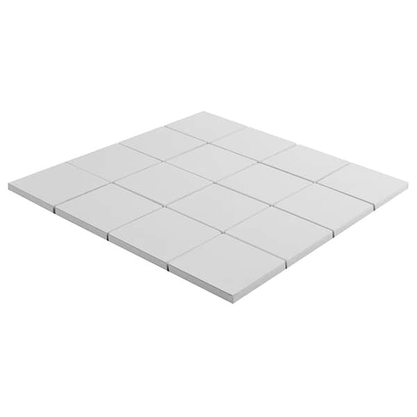 Modari White 3x3 Matte Porcelain Mosaic Tile