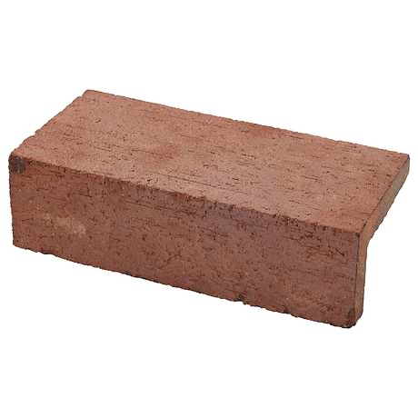 Brownstone Flashed Red 2x7 Textured Wire Cut Clay Thin Brick Edge Cap