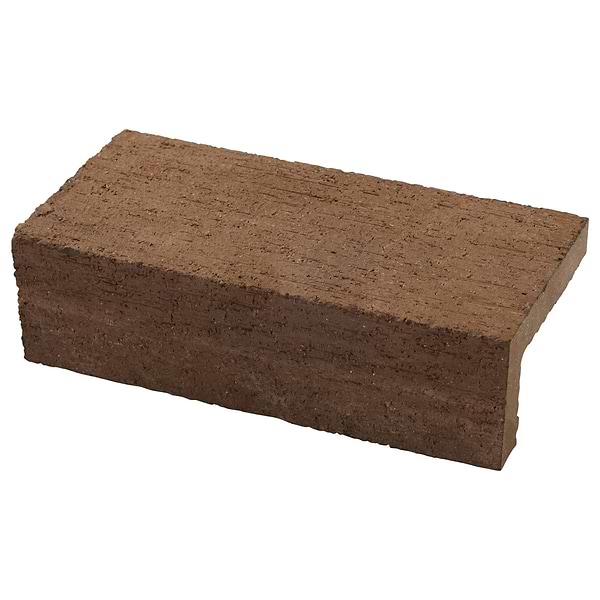 Brownstone Flashed Brown 2x7 Textured Wire Cut Clay Thin Brick Edge Cap
