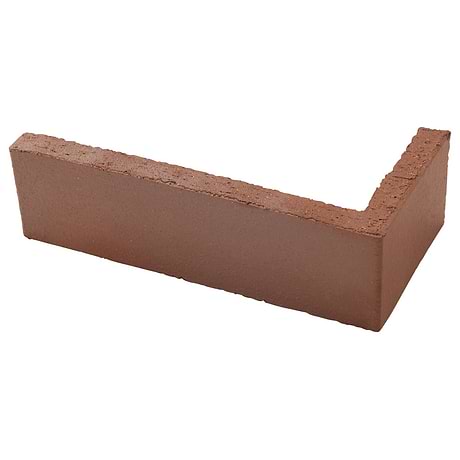 Brownstone Flashed Red 2x7 Matte Clay Thin Brick Corner