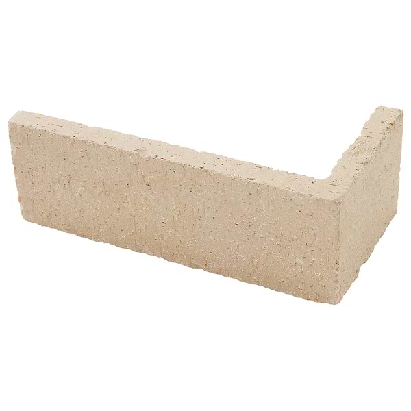 Brownstone Beige 3x7 Tumbled Wire Cut Clay Corner Thin Brick Tile