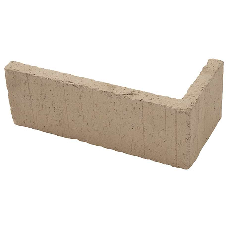 Brownstone Gray 3x7 Tumbled Wire Cut Clay Corner Thin Brick Tile