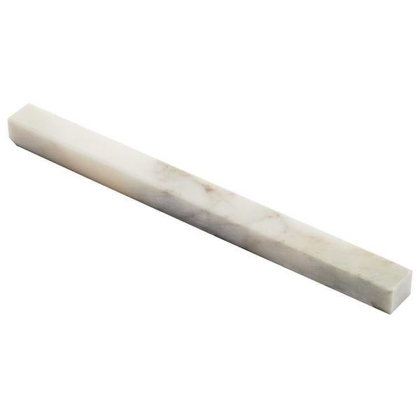 Calacatta Verde Premium 1x12 Honed Marble Square Pencil Trim