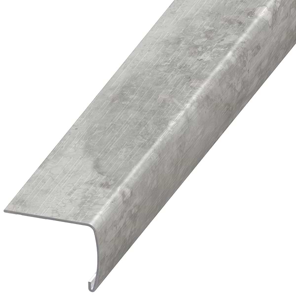 Tepoca Silver 2x1.5x94" LVT VersaEdge Xtra Tall Stair Nose by Versatrim
