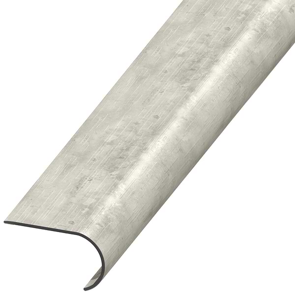 Tepoca White Cotton 2.48x1.52x94" LVT Round Stair Nose by Versatrim
