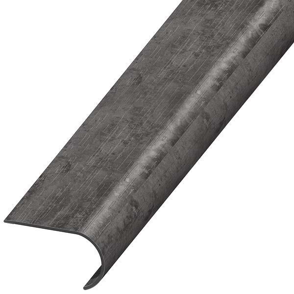 Tepoca Night Black 2.48x1.52x94" LVT Round Stair Nose by Versatrim