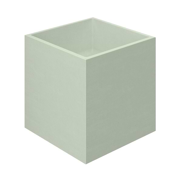 Kuba Thyme Green 14" Concrete Square Floating Sink by mudd.concrete