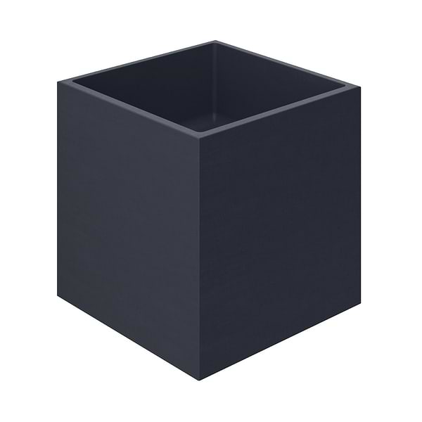 Kuba Midnight Black 14" Concrete Square Floating Sink by mudd.concrete