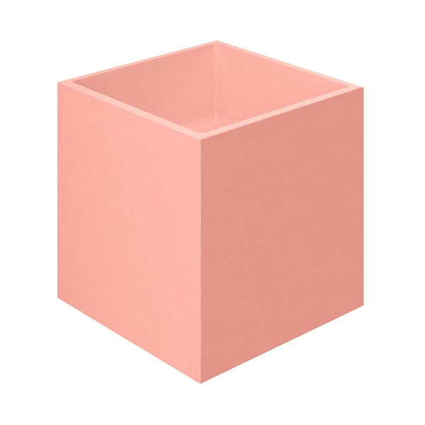Kuba Mousse Pink Pink14" Concrete Square Floating Sink by mudd.concrete