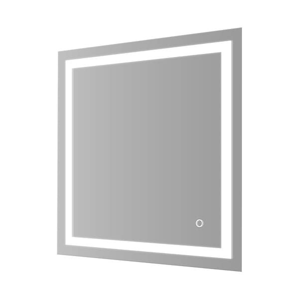 Estra Silver 30x30" Square LED Mirror in Silver, View 4, open zoomed image