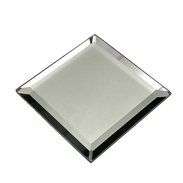 Dark Gray Beveled 4x4 Mirror Tile