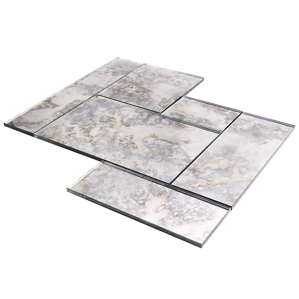 Vilna Antique Tuscan Argenta Gray 14X18 Polished Mirror Mosaic in Silver, View 3, open zoomed image