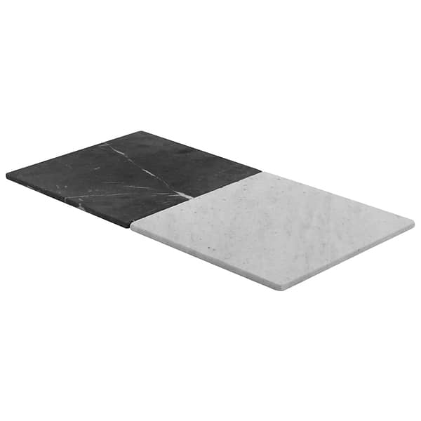 Avanti Nero Marquina Black and Bianco Carrara White 12x12 Tumbled Marble Checkerboard Tile