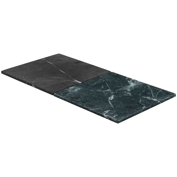Avanti Nero Marquina Black and Verde Green 12x12 Tumbled Marble Checkerboard Tile
