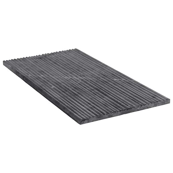 Waves Nero Marquina Black 12x24 Fluted 3D Honed Marble Tile
