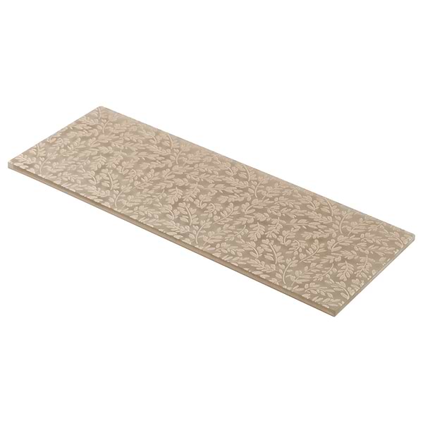 Sonya Flowers Bronze 6x16 Frosted Glass Tile