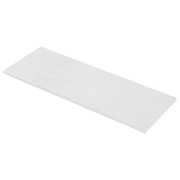 Sonya Waves Pearl White 6x16 Frosted Glass Tile