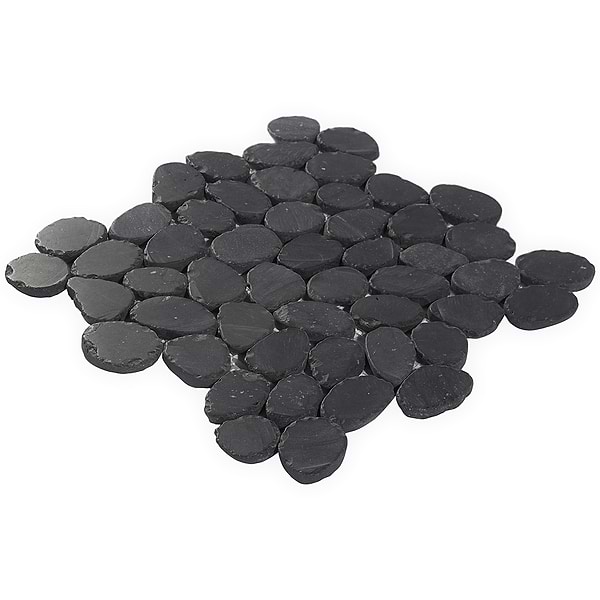 Nature Alor Black Round Pebble Mosaic