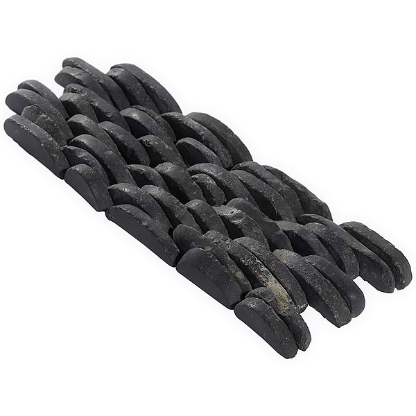 Nature Alor Black Stacked Pebble Mosaic