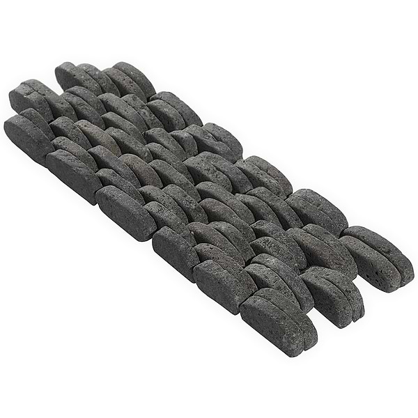 Nature Lava Black Stacked Pebble Mosaic