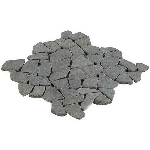 Nature Lava Black Tumbled Pebble Mosaic