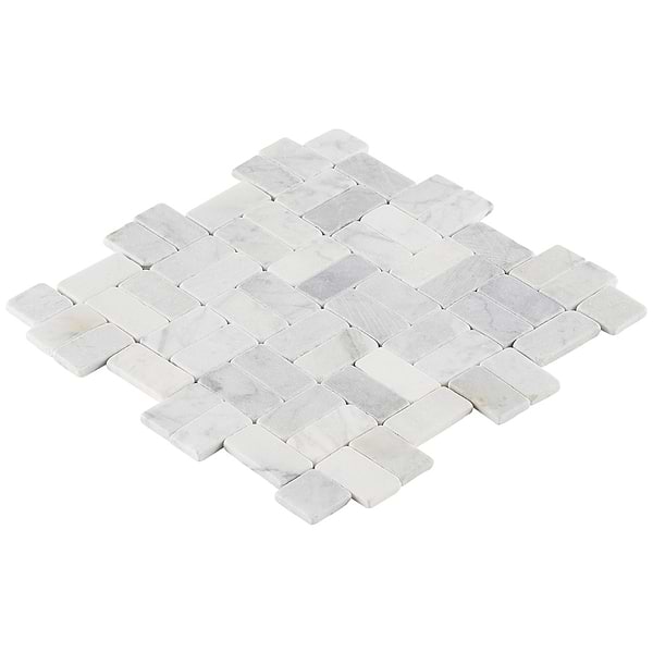 Nature Antique Carrara Marble Honed Mosaic Tile