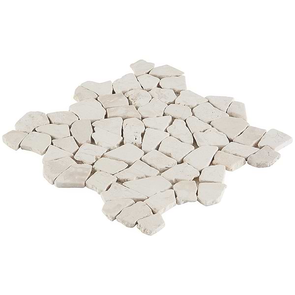 Nature WhiteTumbled Pebble Mosaic