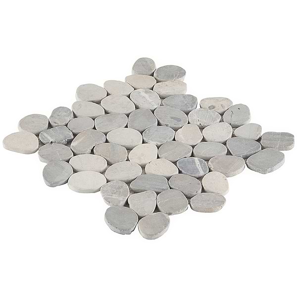 Nature Gray Round Pebble Mosaic