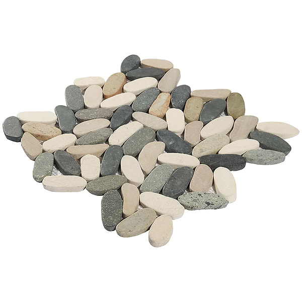 Nature Raja Ampat Flat Oval Pebble Mosaic