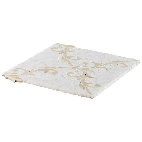 August White Thassos Marble Polished Mosaic Tile