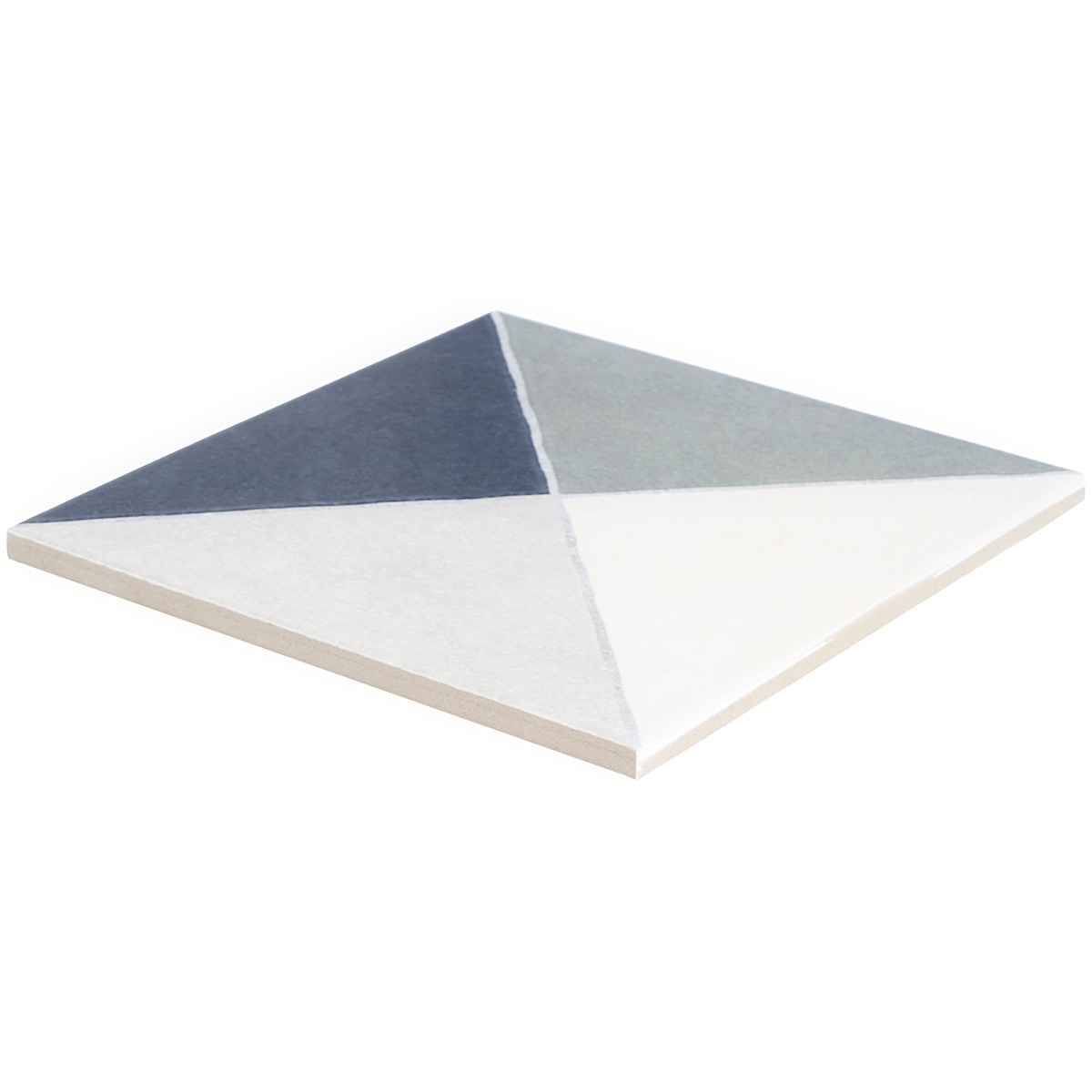 Auteur Diamond Plaid Navy Blue Matte 9x9 Porcelain Tile