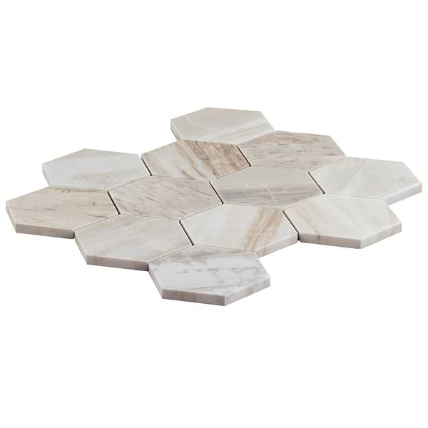 Sabbia Marble 4" Hexagon Polished Mosaic