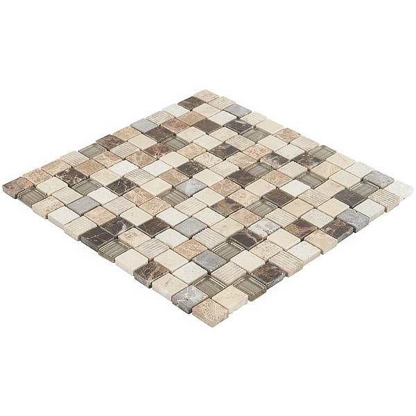 Esker Windrift Squares Marble & Glass Tile