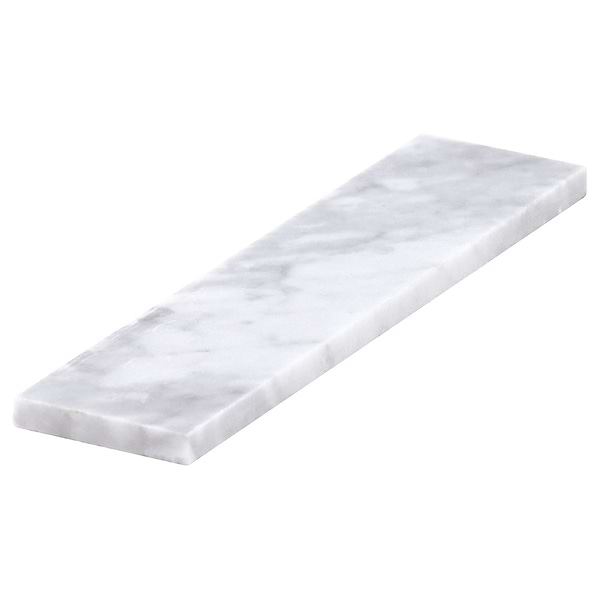 Brushed Stone Carrara White 2x8 Brushed Marble Subway Tile