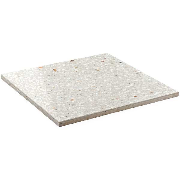 True Terrazzo Dove Gray 16x16 Polished Terrazzo Tile