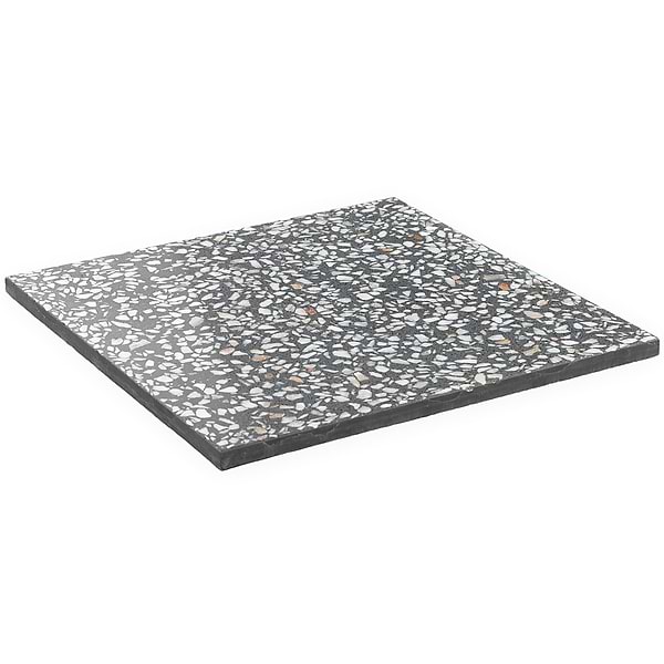 True Terrazzo Porfido Gray 16x16 Polished Terrazzo Tile