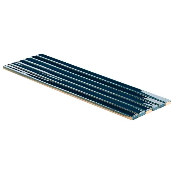 Kanbina Sapphire Blue 5x18 Crackled Glossy Ceramic Mosaic Tile