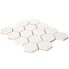 Meadowmere Cement White 3" Hexagon Matte Ceramic Tile