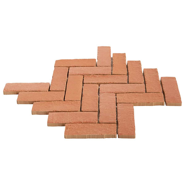 Brixon Canyon Red 1.5x4 Herringbone Matte Porcelain Mosaic Tile