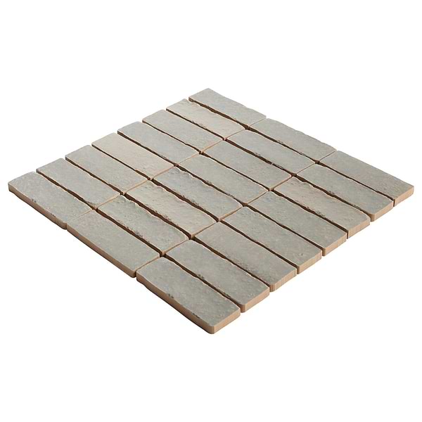 Brixon Seawater Gray 1.5x4 Stacked Matte Porcelain Mosaic Tile