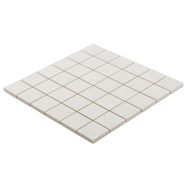 Hikari Chalk White 2x2 Matte Porcelain Mosaic Tile