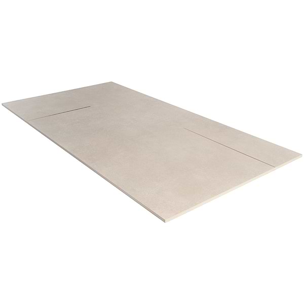 Lines Brass Inlay Greige 24x48 Matte Porcelain Tile with Matte Finish and Brass Lines