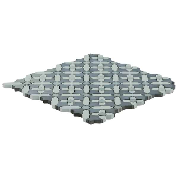 Cantico Safi Ocean Blue Mixed Finish Lava Stone and Cement Mosaic Tile