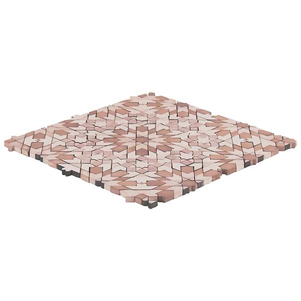 Cantico Taza Terracotta Rosa Mixed Lava Stone and Cement Mosaic Tile