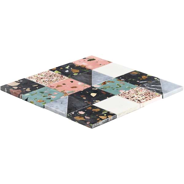 Elizabeth Sutton Artem Lark Multicolor 3x3 Polished & Honed Marble and Terrazzo Mosaic Tile