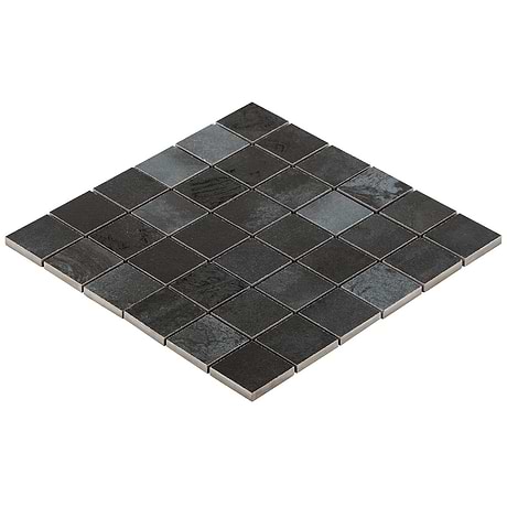 Hewlett Black Iron 2x2 Matte Porcelain Mosaic Tile