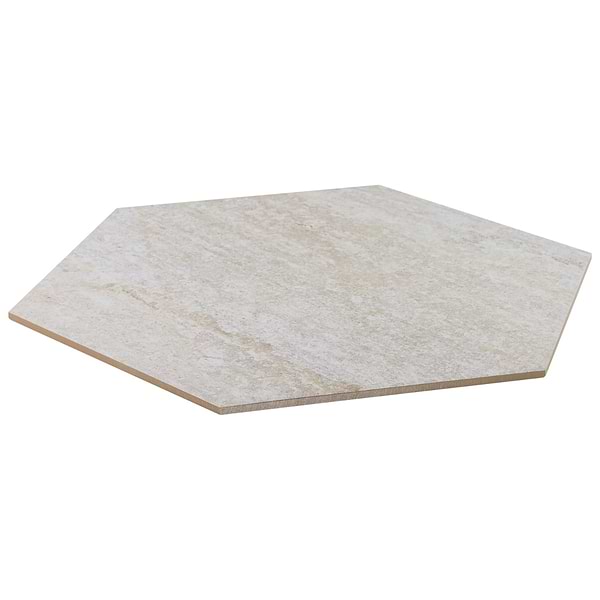 Shala Smoke White 20" Hexagon Matte Porcelain Tile