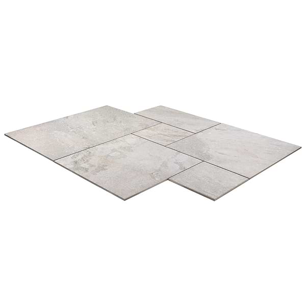 Shala Smoke White French Pattern Matte Porcelain Tile