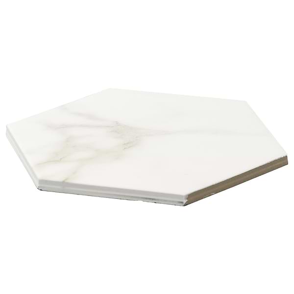 Amalfi Calacatta 6” Hexagon Matte Porcelain Tile